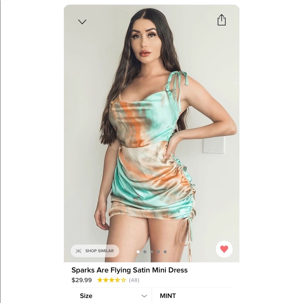 Sparks Are Flying Satin Mini Dress